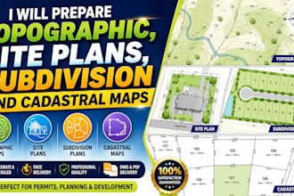 prepare topographic, site plans, subdivision and cadastral maps