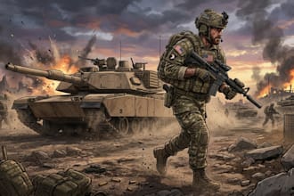 draw army soldier military themed illustration