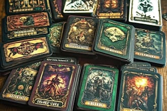 design custom card game, board game and trading card designs