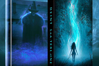 design a terrifying horror book cover illustration