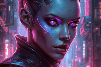 design stunning sci fi portrait art