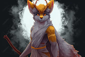 draw high quality furry art, furry oc, and anthro characters
