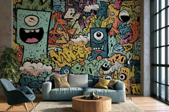create custom graffiti art designs murals and wall arts