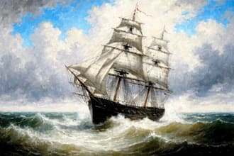 create ship oil painting for you