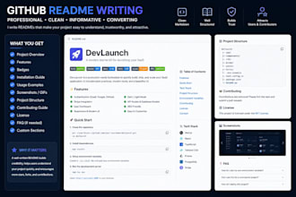 write github readme and developer documentation