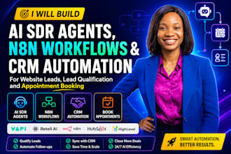 build ai sdr agents, n8n, make workflows and CRM automations