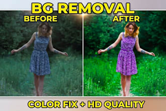 remove background and fix colors for HD quality photos