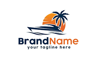 create a sleek and modern boat logo design