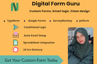 design sleek google form, jotform, typeform, surveymonkey