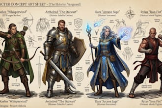 create characters concept art