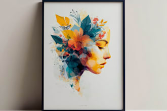 design trendy printable wall art for etsy, shop or your home