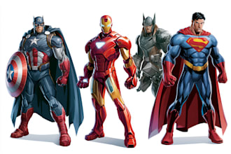 superhero character for comics