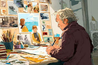 create comic books, pinups and poster illustrations