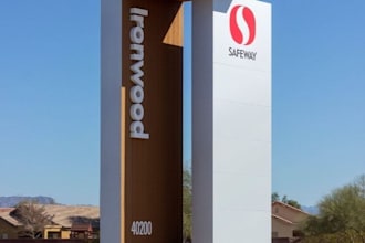 design eye catching business sign board and light box