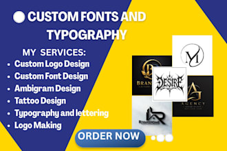 design ambigram logo, typeface, custom fonts and typography unique tattoo design