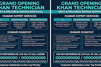 design professional price list rate card or menu