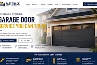 design wix garage door website opener repair spring replacement service website