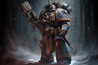 create a warhammer 40k character art
