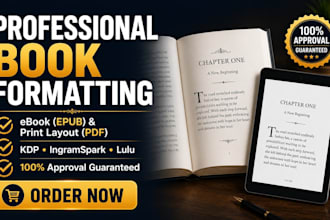 do paperback layout and ebook formatting for KDP ingramspark lulu