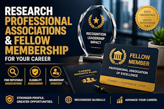 research professional associations and fellow membership for your career