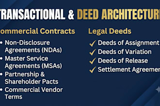 review, draft, and amend commercial agreements and contracts