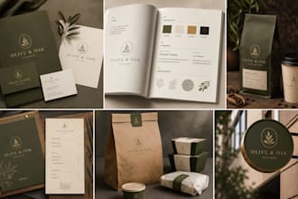 design brand guidelines, cafe and restaurant branding, packaging design