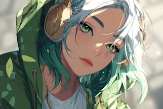 draw anime art for original character or fanart