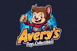 do make avery s toys collectibles mascot logo design with unlimited revisions