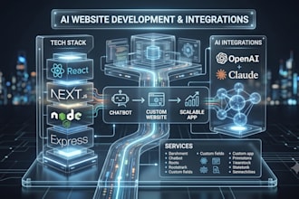 do ai website development,ai integration,ai chatbot as full stack web developer