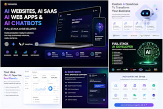 build ai saas, ai web app, ai website, chatbot as full stack developer