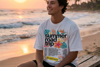 design custom typography and vintage t shirt