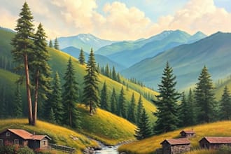 hand paint a custom landscape oil painting on canvas