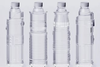 design 3d bottle mockup, packaging and product visualization
