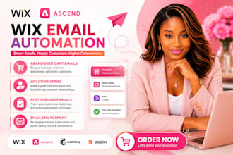 setup wix abandoned cart emails, welcome series, post purchase, email engagement