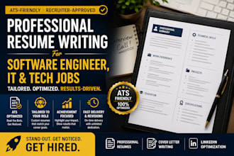 write an ats resume for software engineer, IT and tech jobs