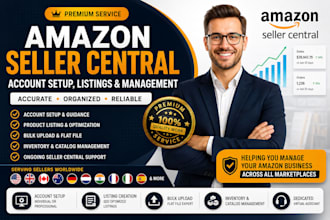 setup amazon seller central create product listing manage amazon seller account