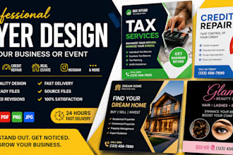design flyer for tax instagram credit repair flyer and real estate canva graphic