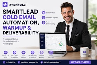 set up smartlead cold email automation, warmup and deliverability