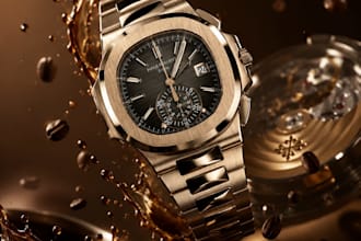 design luxury watch advertisement and premium product ads