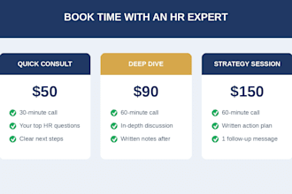 provide expert HR consulting and advice on a video call