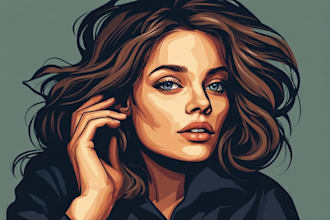 draw your high quality vector portrait
