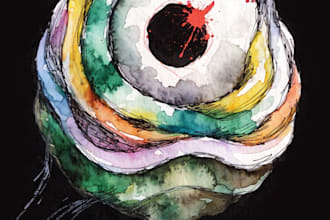 make a watercolor tattoo design