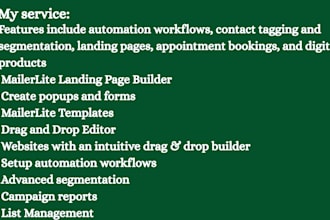 mailerlite landing page mailerlite automation email template newsletter campaign