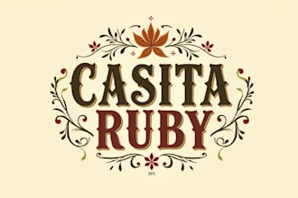 do make casita ruby vintage logo design