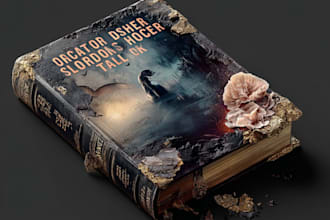 design fantasy book cover illustration art, christian
