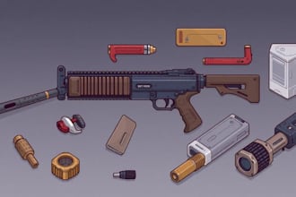 do custom creative concept art of weapon illustration
