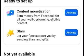 set up facebook page monetization