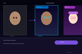 create a stunning ai generated portrait or custom artwork in any style