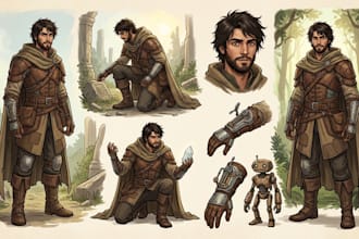 original character for books and character concept art