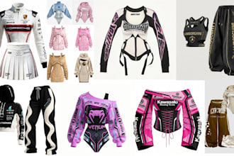 design realistic fashion mockups clothing mockups and colorways